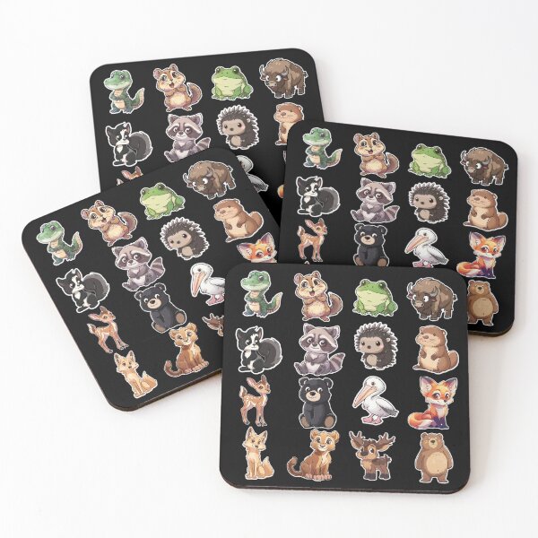 Item preview, US Animals Kawaii Inspired Art and Stickers designed and sold by CDC40.