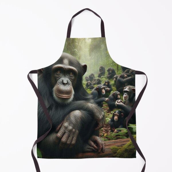 Item preview, Jungle Jester - Chimpanzee's Playful Antics in Verdant Foliage designed and sold by ProgressMagnet.