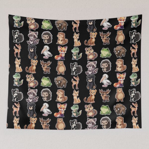 Item preview, US Animals Kawaii Inspired Art and Stickers designed and sold by CDC40.