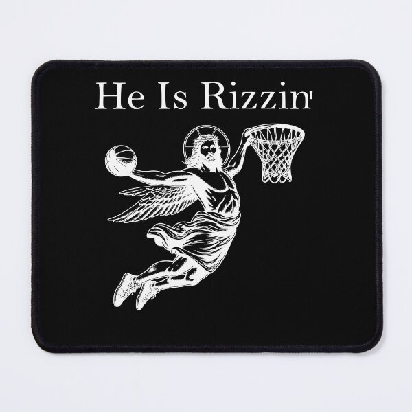Item preview, Él es Rizzin' Funny Jesús jugando camiseta de baloncesto designed and sold by PrintItStudio.
