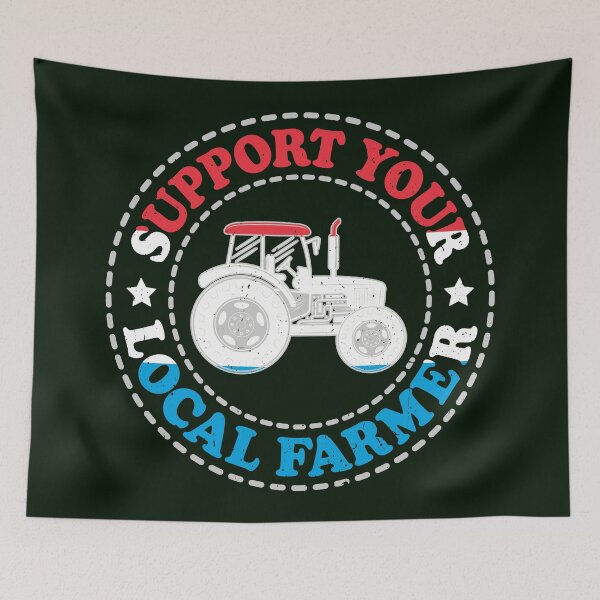 Item preview, Support Your Local Farmer, LU, Luxembourg, Tractor designed and sold by Cerulean-Shop.