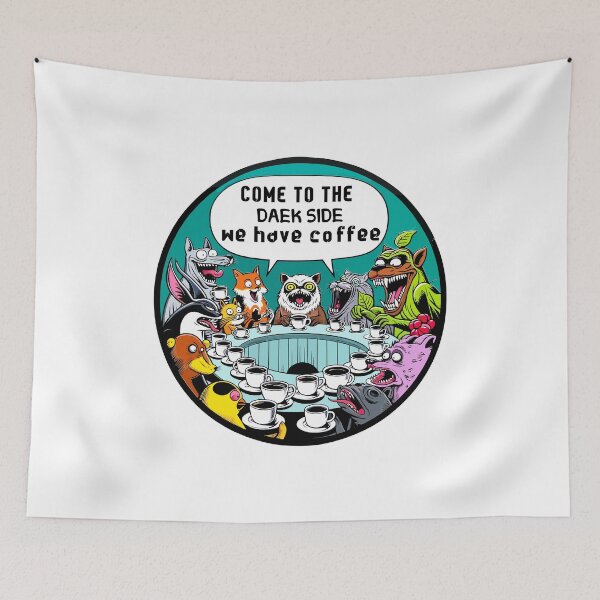 Item preview, come to the dark side, we have coffee-Animal Coffee Gathering-Caffeine  designed and sold by toobel.