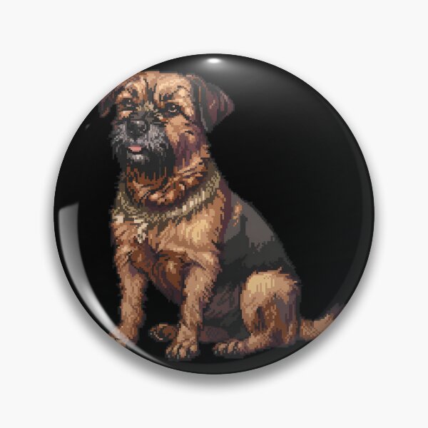 Item preview, 16-bit Pixel Art Border Terrier designed and sold by CUTEDOGGIEZ.