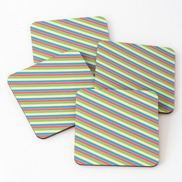 Item preview, Multicolor Bright Diagonal Thick Stripe Lines Boundless Decor designed and sold by Alchemy-A-La-G.