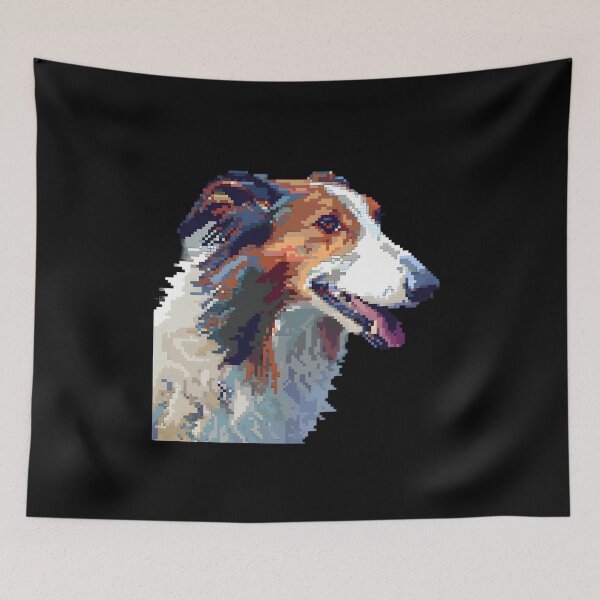 Item preview, 16-bit Pixel Art Borzoi designed and sold by CUTEDOGGIEZ.