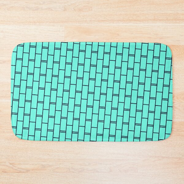Item preview, Teal & Black Brick Wall Repeating Continuous Limitless Seams designed and sold by Alchemy-A-La-G.