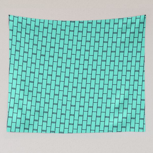 Item preview, Teal & Black Brick Wall Repeating Continuous Limitless Seams designed and sold by Alchemy-A-La-G.
