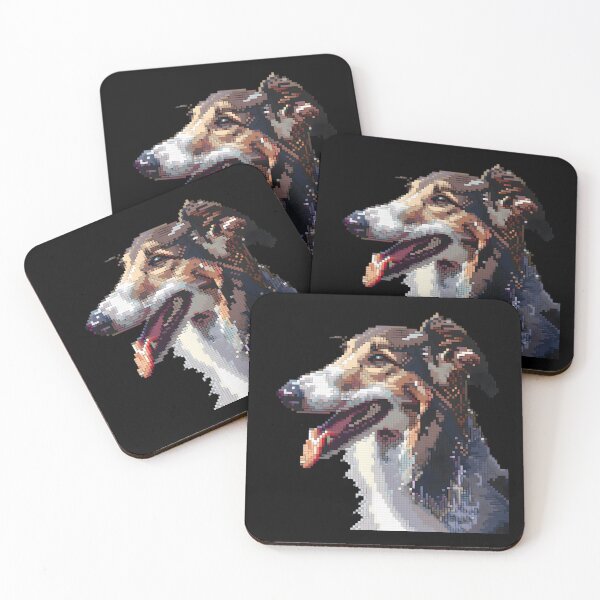 Item preview, Pixel Portrait Borzoi designed and sold by CUTEDOGGIEZ.