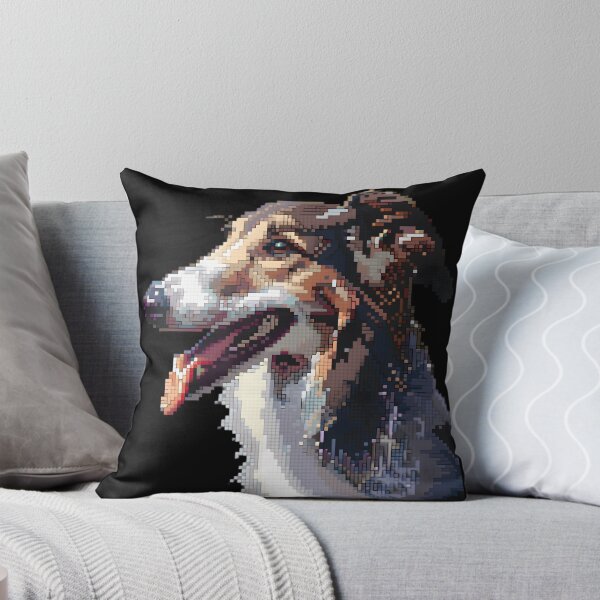 Aperçu de l'œuvre Pixel Portrait Borzoi créée et vendue par CUTEDOGGIEZ.