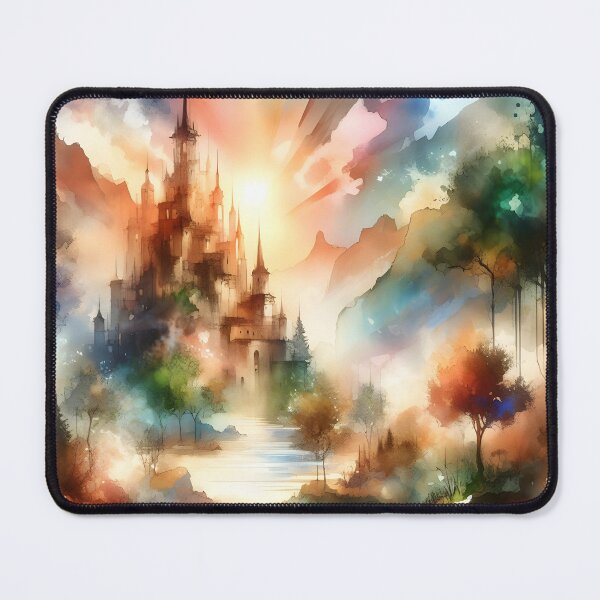 Item preview, Magic Castle in the Forest #50 Throw Pillow designed and sold by LLdreams.