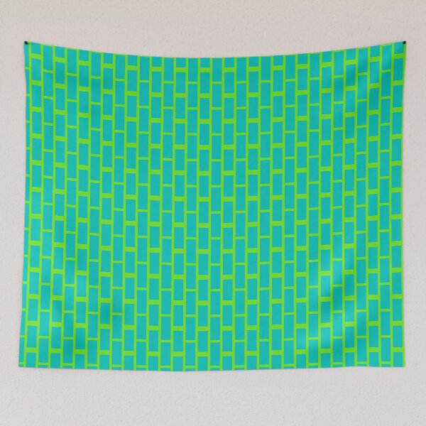 Item preview, Teal & Black Brick Wall Repeating Continuous Limitless Seams designed and sold by Alchemy-A-La-G.