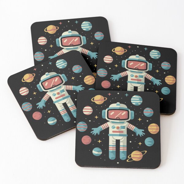 Item preview,  Cosmonaut  space planets cartoon  animation designed and sold by VibeStyleShop.