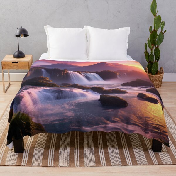 Item preview, Serene Landscape - Waterfalls Sunset designed and sold by Serenitia.