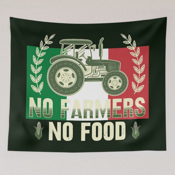 Item preview, No Farmers No Food, IT, Corn, Grain, Tractor, Italy, Roma designed and sold by Cerulean-Shop.