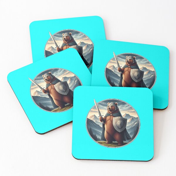 Item preview, MEDIEVAL BEAR - #00FFFF designed and sold by Marlon Oseguera.