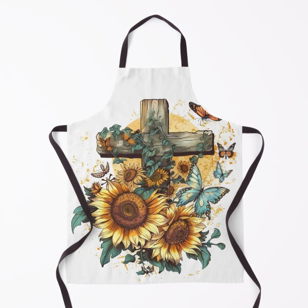 Item preview, Cross Sunflowers Butterflies Christian Choose joy designed and sold by ArtFromBeyond.