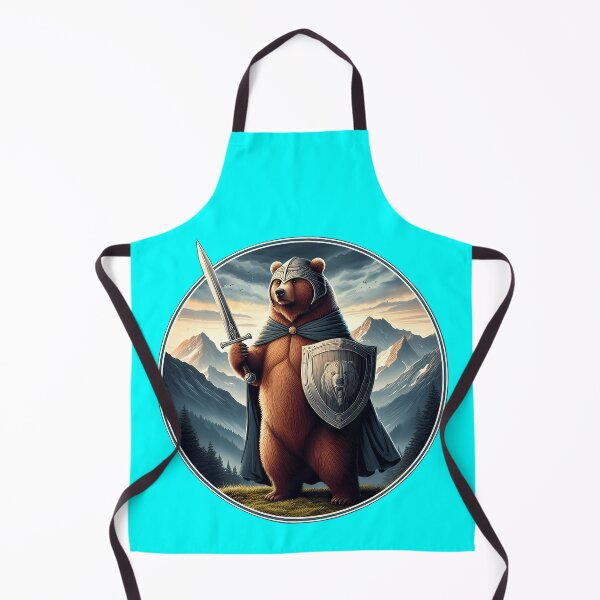 Item preview, MEDIEVAL BEAR - #00FFFF designed and sold by Marlon Oseguera.