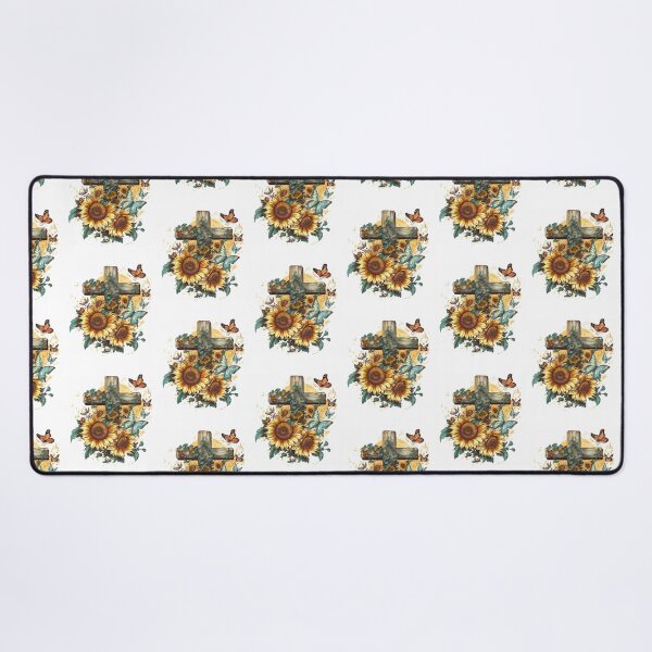 Item preview, Cross Sunflowers Butterflies Christian Choose joy designed and sold by ArtFromBeyond.