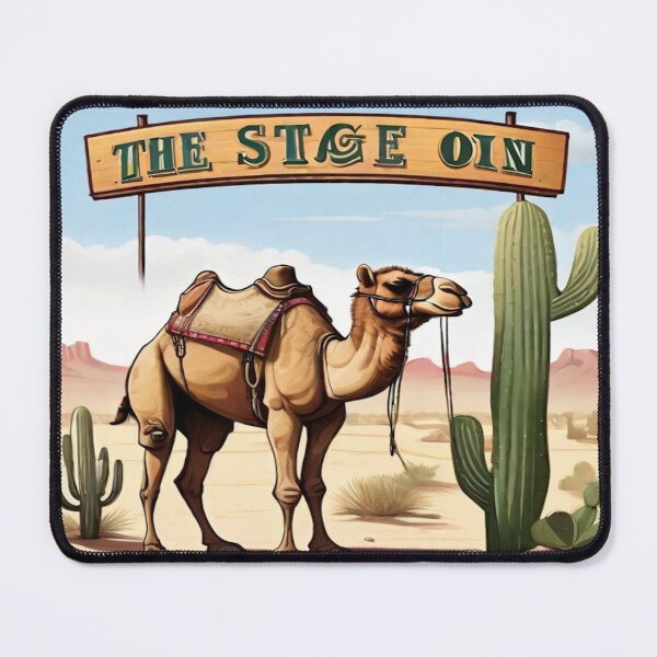 Item preview, "Sands of Harmony: Cactus Landscape with Camel" designed and sold by MudmanExpress.
