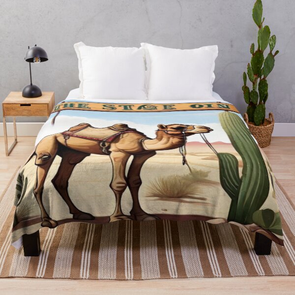 Item preview, "Sands of Harmony: Cactus Landscape with Camel" designed and sold by MudmanExpress.