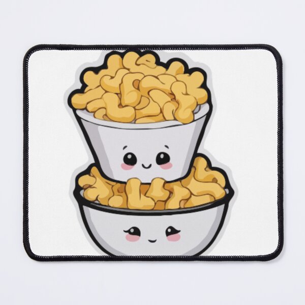 Item preview, a die-cut sticker of a kawaii bowl of Mac and cheese. designed and sold by Mygifts93.