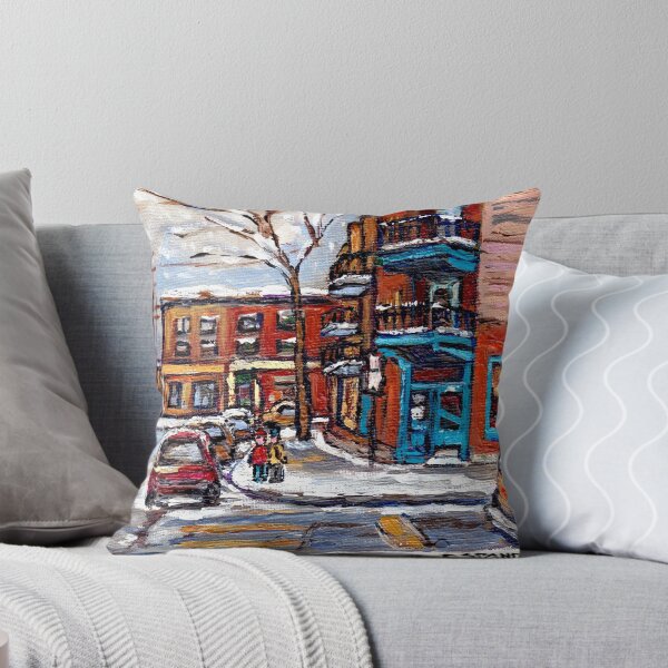 Item preview,  Rue Fairmount And Clark Wilensky Winter Scene Montreal Memories Painting Authentic Original Montreal Paintings designed and sold by Carole  Spandau.