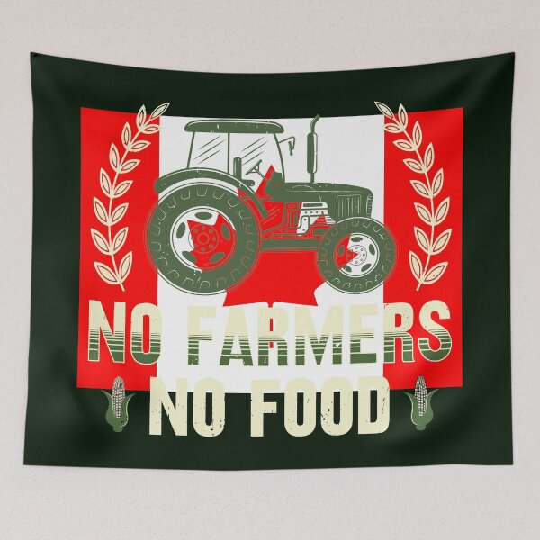 Item preview, No Farmers No Food, CA, Canada, Ottawa, Corn, Grain, Tractor designed and sold by Cerulean-Shop.