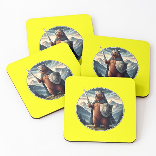 Item preview, MEDIEVAL BEAR - #FFFF00 designed and sold by Marlon Oseguera.