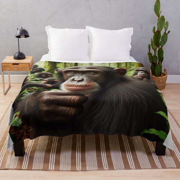 Item preview, Arboreal Majesty - Chimpanzee's Regal Presence in the Treetop Realm designed and sold by ProgressMagnet.