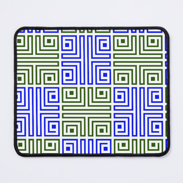 Item preview, Blue & Green Ancient Tribal Replica White Limitless Seams designed and sold by Alchemy-A-La-G.