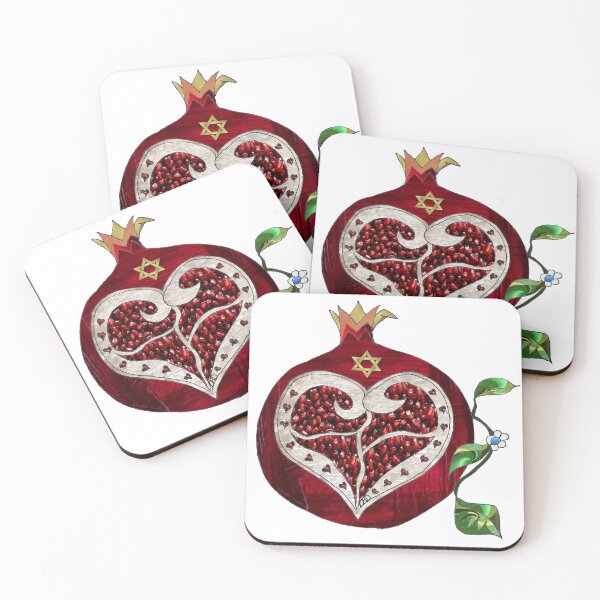 Item preview, Rosh Hashanah Pomegranate Heart designed and sold by Lee Hiller Designs.