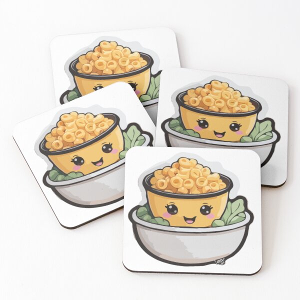 Item preview, a die-cut sticker of a kawaii bowl of Mac and cheese. designed and sold by Mygifts93.