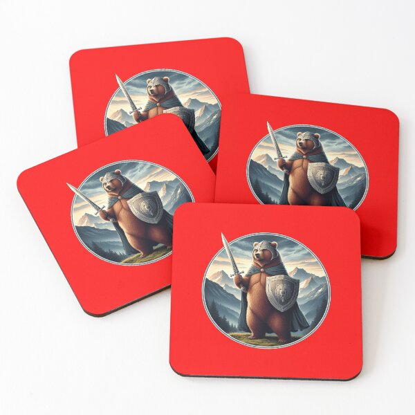 Item preview, MEDIEVAL BEAR - #FF0000 designed and sold by Marlon Oseguera.