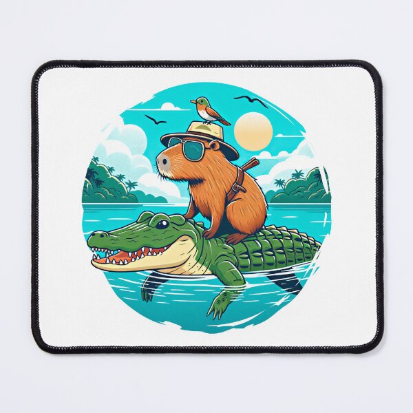 Item preview, Capybara Crocodiles: The Cutest Odd Couple You'll Ever See designed and sold by CapybaraVerse.