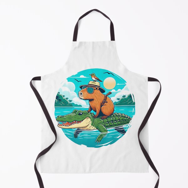 Item preview, Capybara Crocodiles: The Cutest Odd Couple You'll Ever See designed and sold by CapybaraVerse.