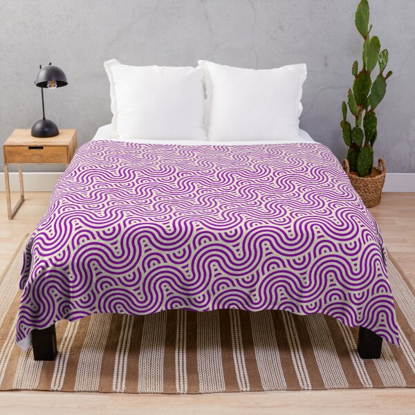 Item preview, Purple & Cream Straight Snake Wavey Lines Limitless Seams designed and sold by Alchemy-A-La-G.