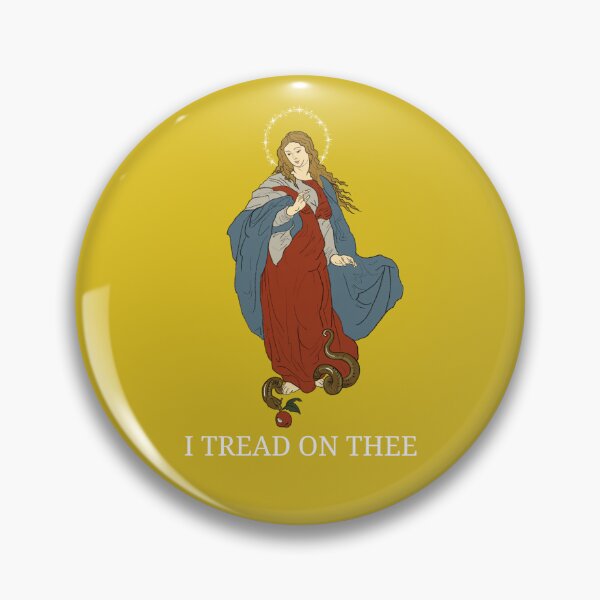 Item preview, I Tread on Thee Virgin Mary Gadsden Flag designed and sold by SeraphimPS.