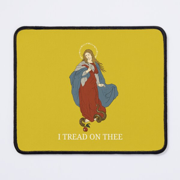 Item preview, I Tread on Thee Virgin Mary Gadsden Flag designed and sold by SeraphimPS.