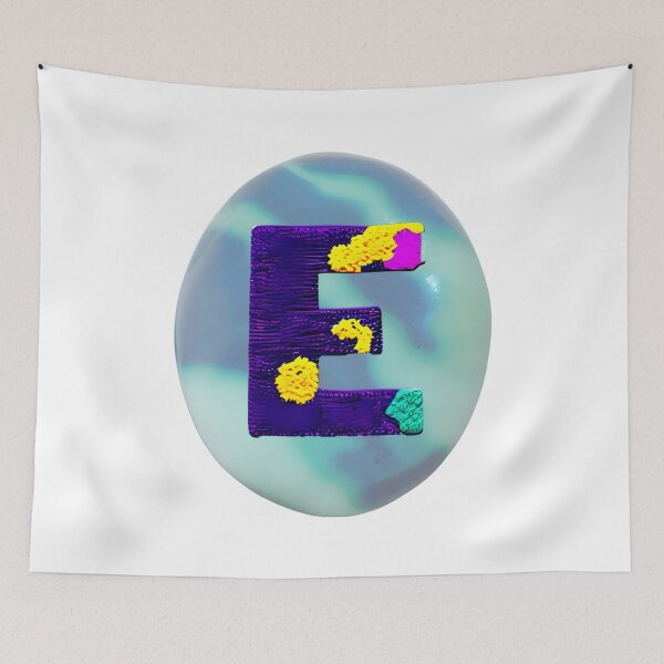 Item preview, letter E, monogram 2. typography collage. ABC art. gift designed and sold by Minibubb.