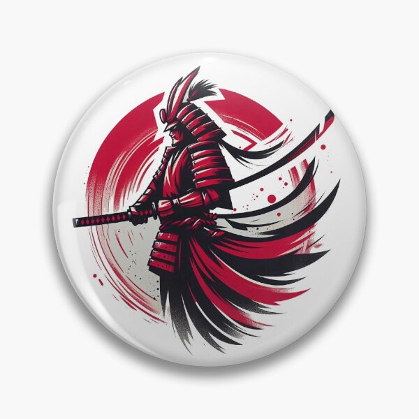 Item preview, Red and black dynamic samurai designed and sold by ShogunStyle.
