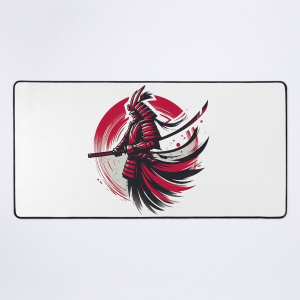 Item preview, Red and black dynamic samurai designed and sold by ShogunStyle.