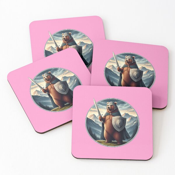 Item preview, MEDIEVAL BEAR - #FF99CC designed and sold by Marlon Oseguera.