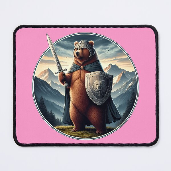 Item preview, MEDIEVAL BEAR - #FF99CC designed and sold by Marlon Oseguera.