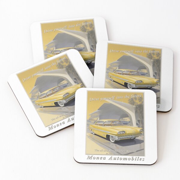 Item preview, 1950's poster - car of the future Roadcruiser Special yellow designed and sold by Museum Of Non-Existing Art.