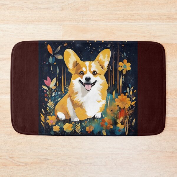 Item preview, A corgi dog among mysterious flowers. designed and sold by Natalia-Vlad.