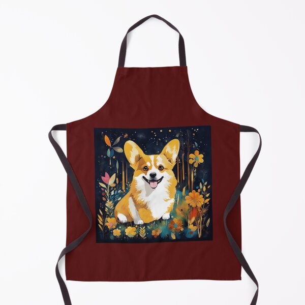 Item preview, A corgi dog among mysterious flowers. designed and sold by Natalia-Vlad.