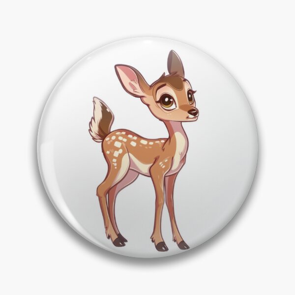 Item preview, White Tailed Deer Kawaii US Animal Inspired Art and Stickers designed and sold by CDC40.