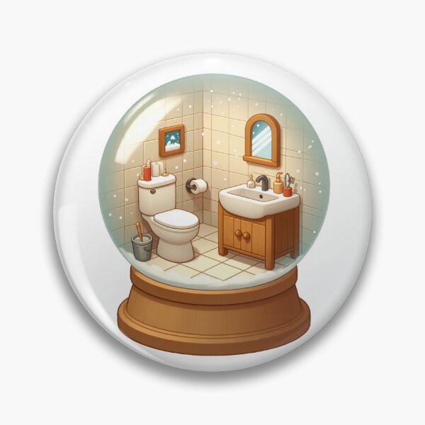 Item preview, Bathroom in a Snowglobe designed and sold by stickyfoot.