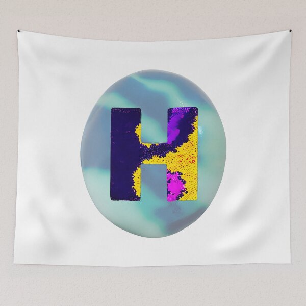 Item preview, letter H, monogram 2. typography collage. ABC art. gift designed and sold by Minibubb.