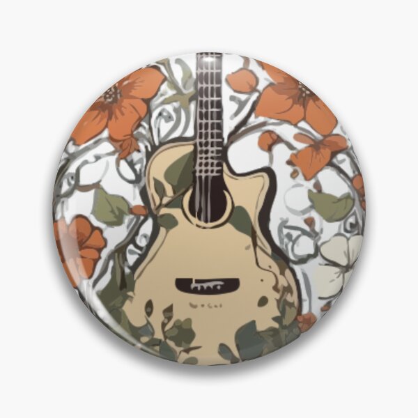 Item preview, Combine guitar elements with nature motifs, such as vines, leaves, or flowers, creating a harmonious and organic design designed and sold by Mygifts93.